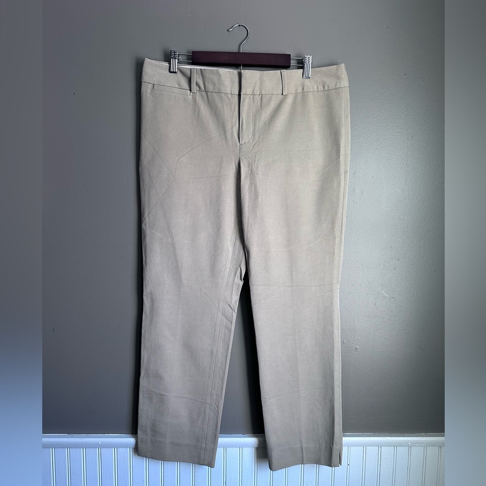 Banana Republic Solan Straight Leg Trousers Size 14 Women’s Khaki Dress Pants
